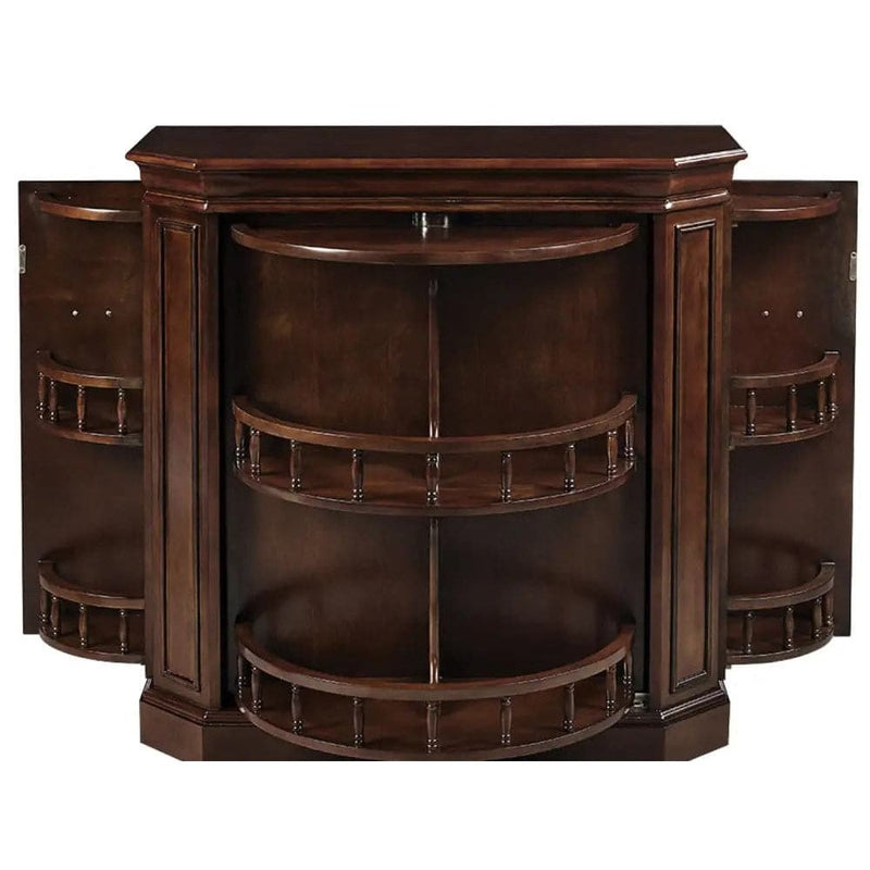 Ram Game Room Bar Cabinet W/ Spindle - Cappuccino - Backyard Provider