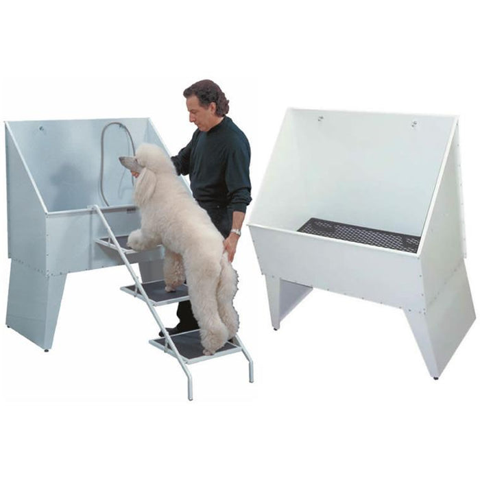 Edemco 48" Standard Powder Coated Steel Dog Grooming Bath Tub Lead Time Applies - ED-F650LWH