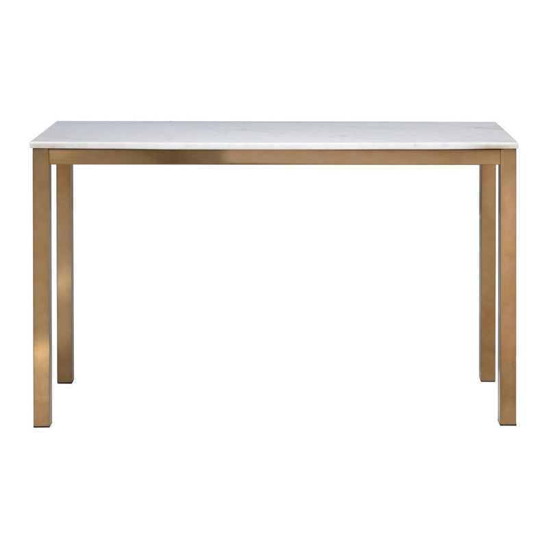 Coast2Coast Home Lesha Marble Top Console Table 2 Cartons Avalon Gold / White Marble - 36582