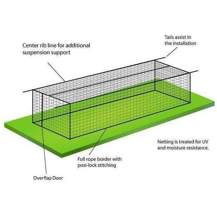 BCI Iron Horse Outdoor Batting Cage System - BCN-TKS-1F-OO-42-12X12X55