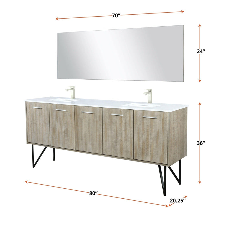 Lancy  80" Double Bathroom Vanity - Backyard Provider