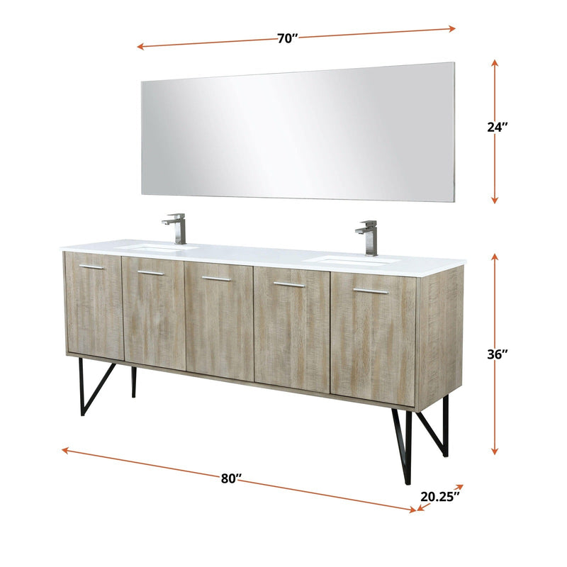 Lancy  80" Double Bathroom Vanity - Backyard Provider