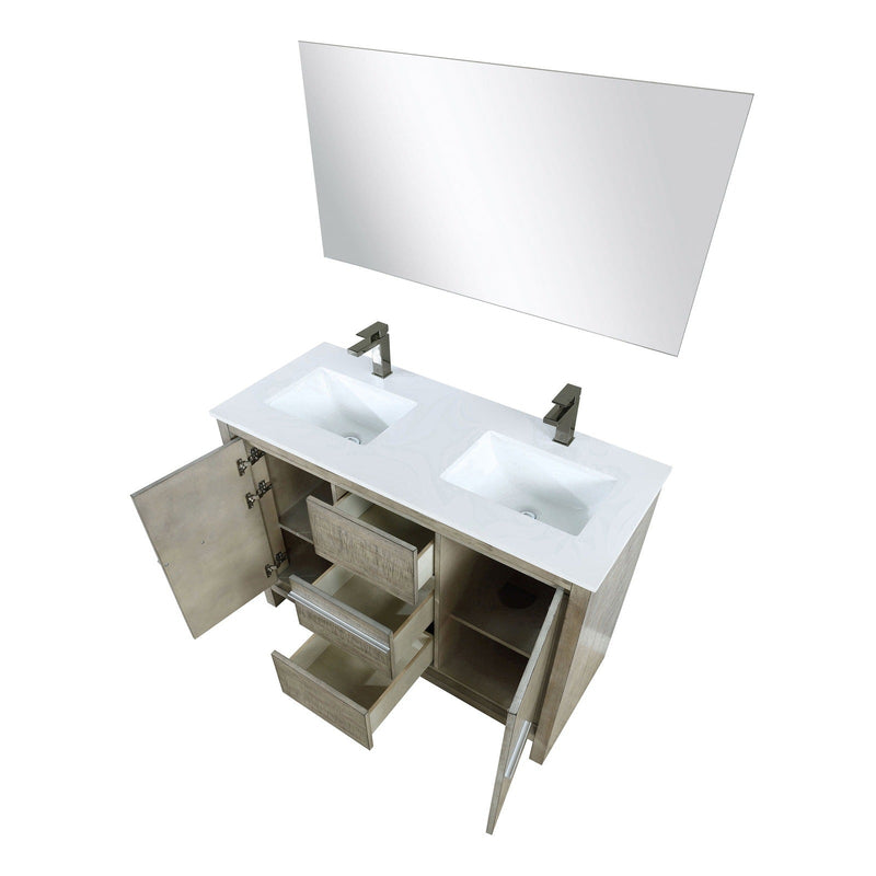 Lafarre 48" Rustic Acacia Double Bathroom Vanity - Backyard Provider