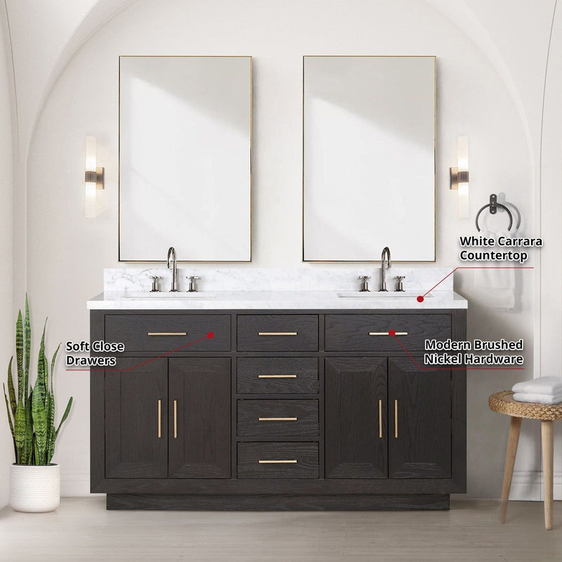 Abbey 60" x 22" Double Bath Vanity - Backyard Provider