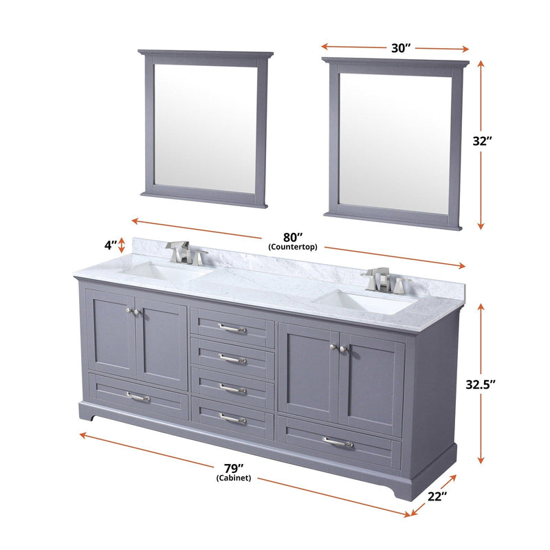 Dukes 80" x 22" Double Bath Vanity - Backyard Provider