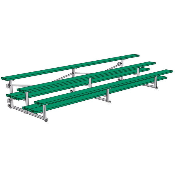 Bleacher - 15 ft. 3 Row - Double Foot Plank - Tip & Roll - 3TRG