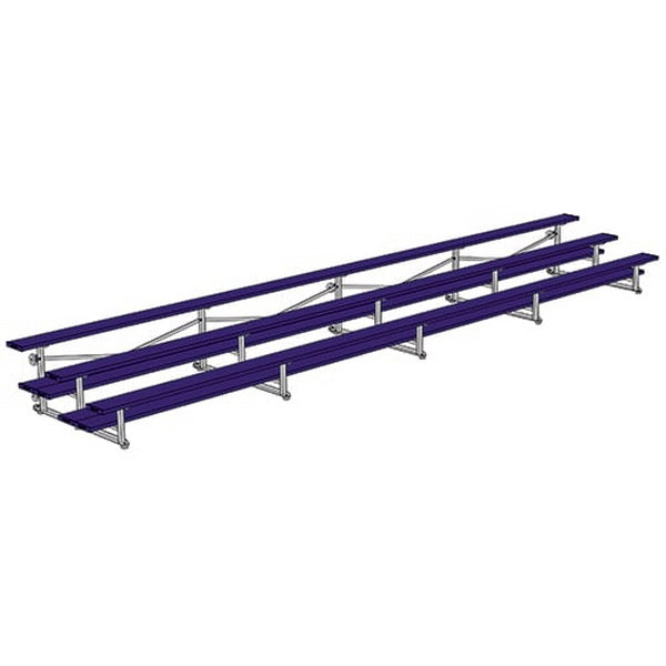 Bleacher - 27 ft. 3 Row - Double Foot Plank - Tip & Roll - 327TRG