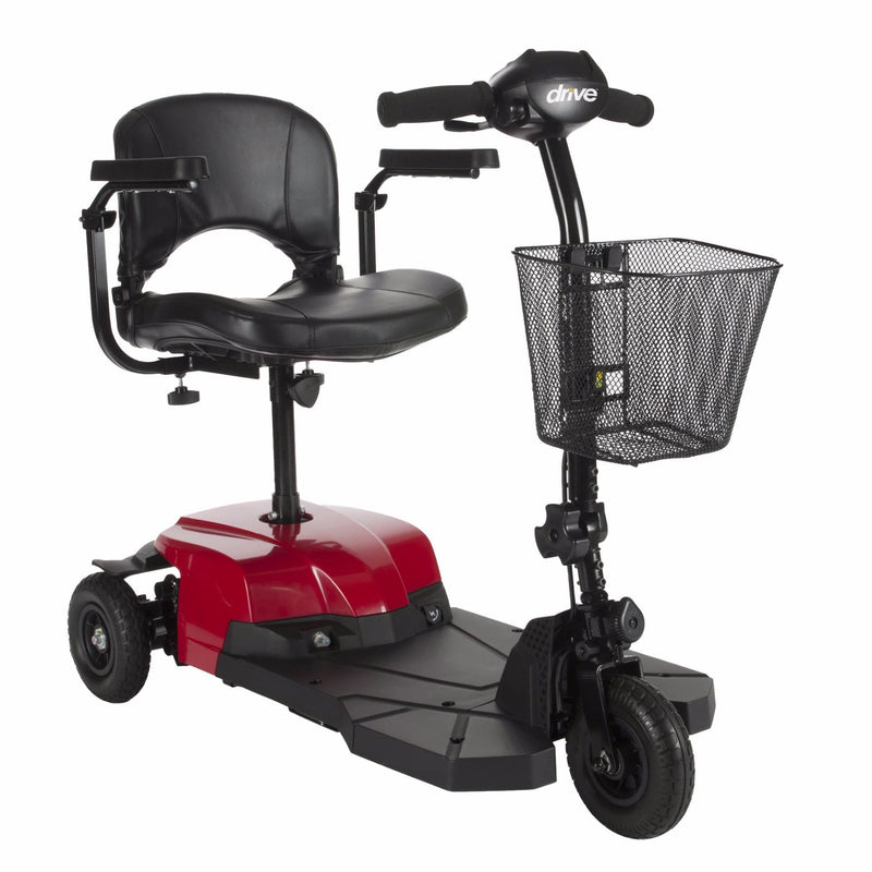 Drive Medical Bobcat X3 Compact Transportable Power Mobility Scooter, 3 Wheel, Red - bobcatx3 - Backyard Provider