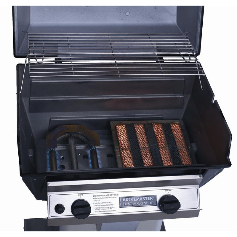 Broilmaster Infrared Series 27-Inch Built-In Gas Natural Grill with 2 Standard and Infrared Burners in Black - R3BN