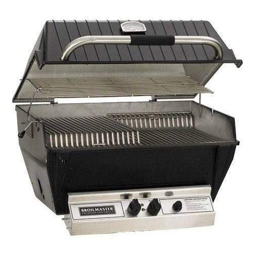 Broilmaster Premium Series 24-Inch Built-In Liquid Propane Grill with 2 Standard Burners in Black - P4X