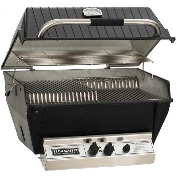 Broilmaster Premium Series 24-Inch Built-In Liquid Propane Grill with 2 Standard Burners in Black - P4XF