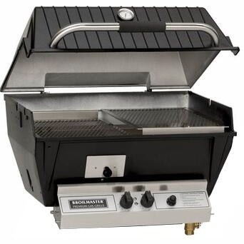 Broilmaster Qrave Series 27-Inch Built-In Natural Gas Grill with 1 Standard Burners in Black - P3XF