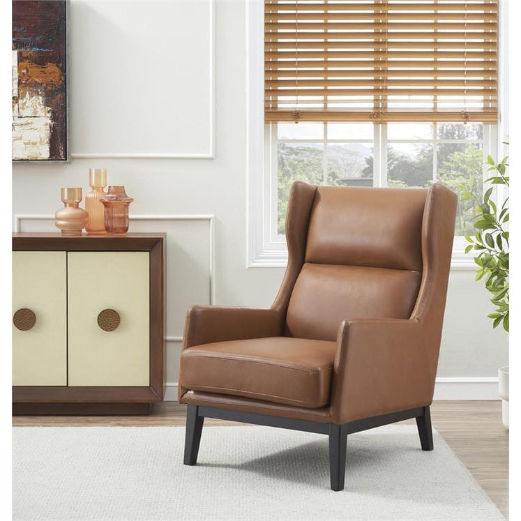 Coast2Coast Home Buckman Accent Chair Brown / Glossy Black - 90305