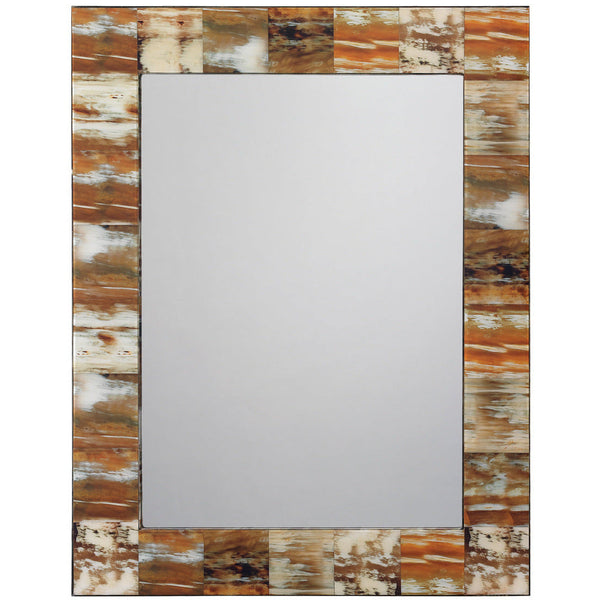 Jamie Young Natural Faux Horn Rectangular Mirror, Medium -D. 7RECT-MDFHO