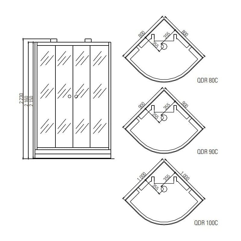 Sauna Hammam SHOWER CABIN HAMMAM ARCHIPEL® QDR 100C WHITE - MK53016808