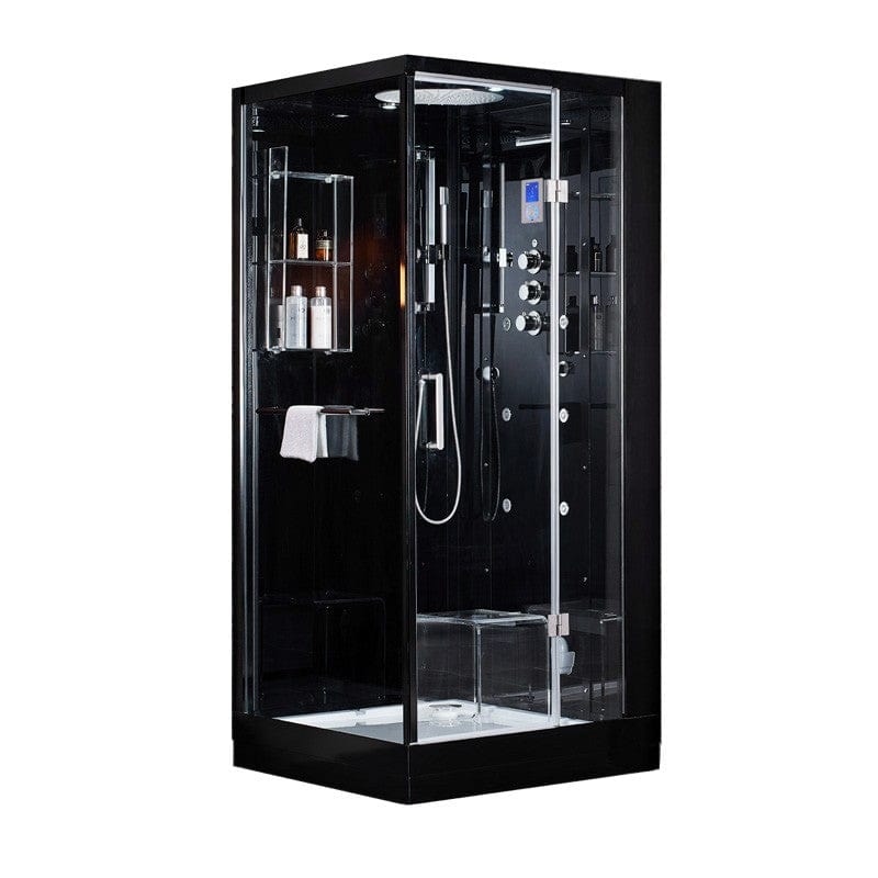 Sauna Hammam HAMMAM ARCHIPEL® PRO 95D BLACK SHOWER CABIN 95X95CM - 1 PERSON - 1 PLACE - MK53019694