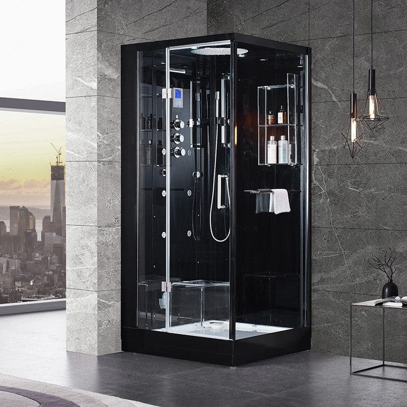 Sauna Hammam HAMMAM ARCHIPEL® PRO 95D BLACK SHOWER CABIN 95X95CM - 1 PERSON - 1 PLACE - MK53019694