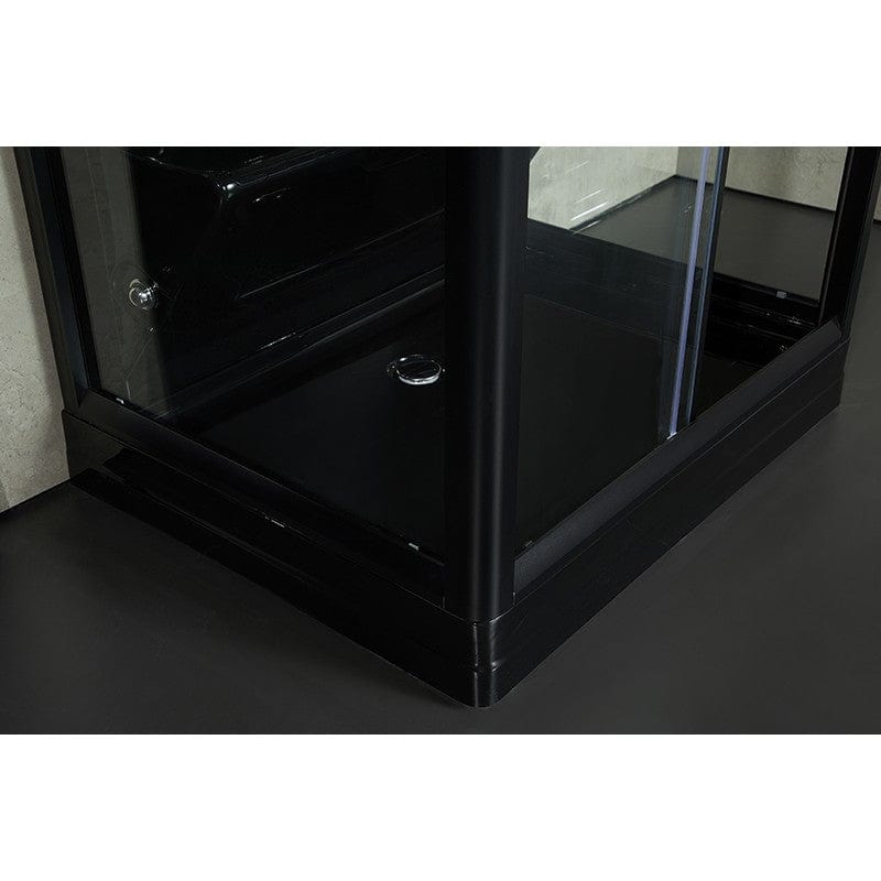 Sauna Hammam BOREAL® H-DUO BLACK EDITION HAMMAM SHOWER CABIN 112.5 X 90.5 X 220H CM - MK53013985