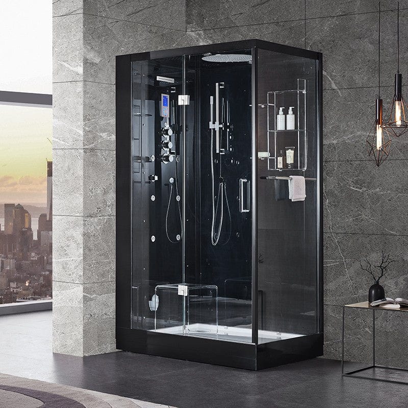 Sauna Hammam HAMMAM SHOWER CABIN DUO ARCHIPEL® PRO 120G BLACK 120X85CM - 2 PLACES - MK53019691