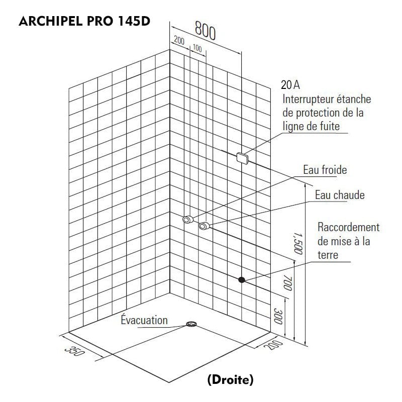 Sauna Hammam SHOWER CABIN HAMMAM DUO ARCHIPEL® PRO 145D 145X95CM - 2 PLACES - MK530196961