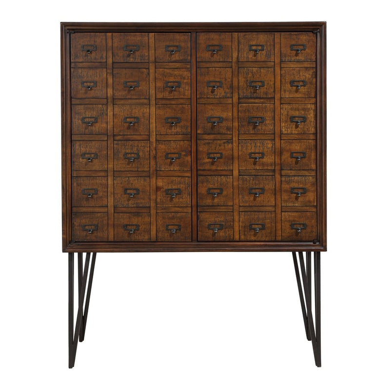 Coast2Coast Home Oxford Two Door Bar Cabinet Distressed Brown - 60216