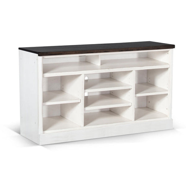 Carriage House - TV Console - White / Dark Brown - 3599EC-55