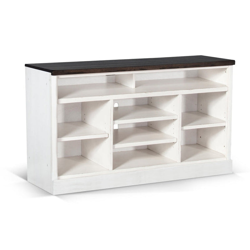 Carriage House - TV Console - White / Dark Brown - 3599EC-55