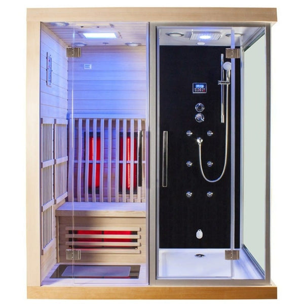 Sauna Hammam COMBI BOREAL® SIGMA 1820 X 1230 INFRARED SAUNA + HAMMAM SHOWER - MK51560896