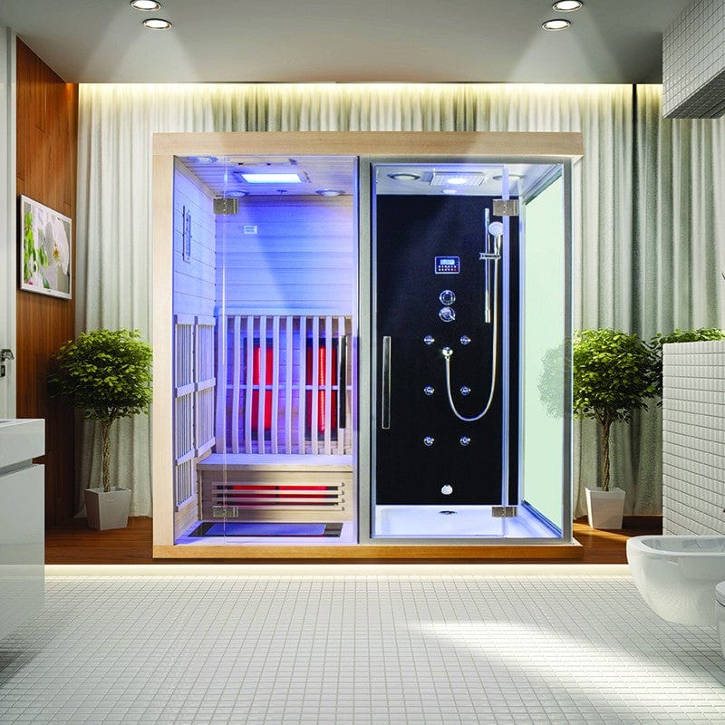 Sauna Hammam COMBI BOREAL® SIGMA 1820 X 1230 INFRARED SAUNA + HAMMAM SHOWER - MK51560896