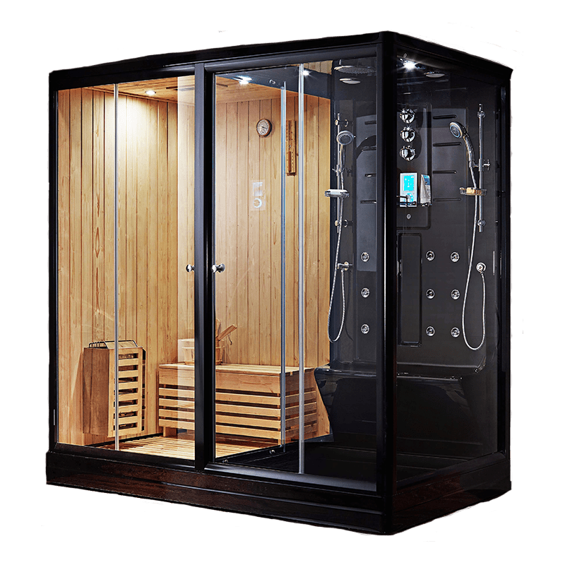 Sauna Hammam COMBI SAUNA SHOWER HAMMAM BOREAL® SH220-G-BLACK EDITION - LEFT PREORDER JUNE 2023