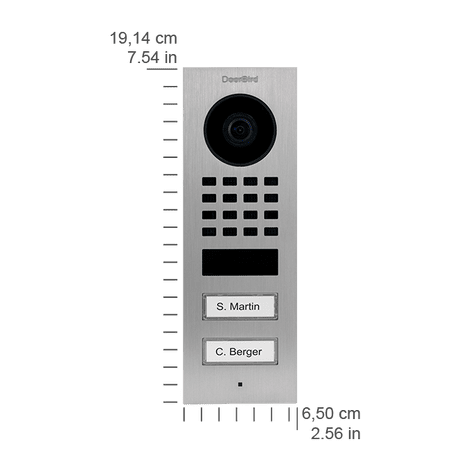 DoorBird D1101V Surface-Mount IP Video Intercom, 1 Call Button in Stainless Steel V4A - 423866751