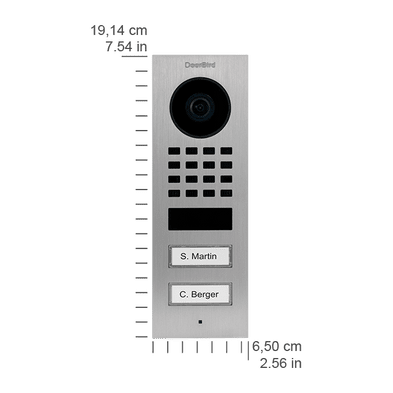 DoorBird D1102V Flush-Mount IP Video Door Station in Grey White, RAL 9002 - 423878945