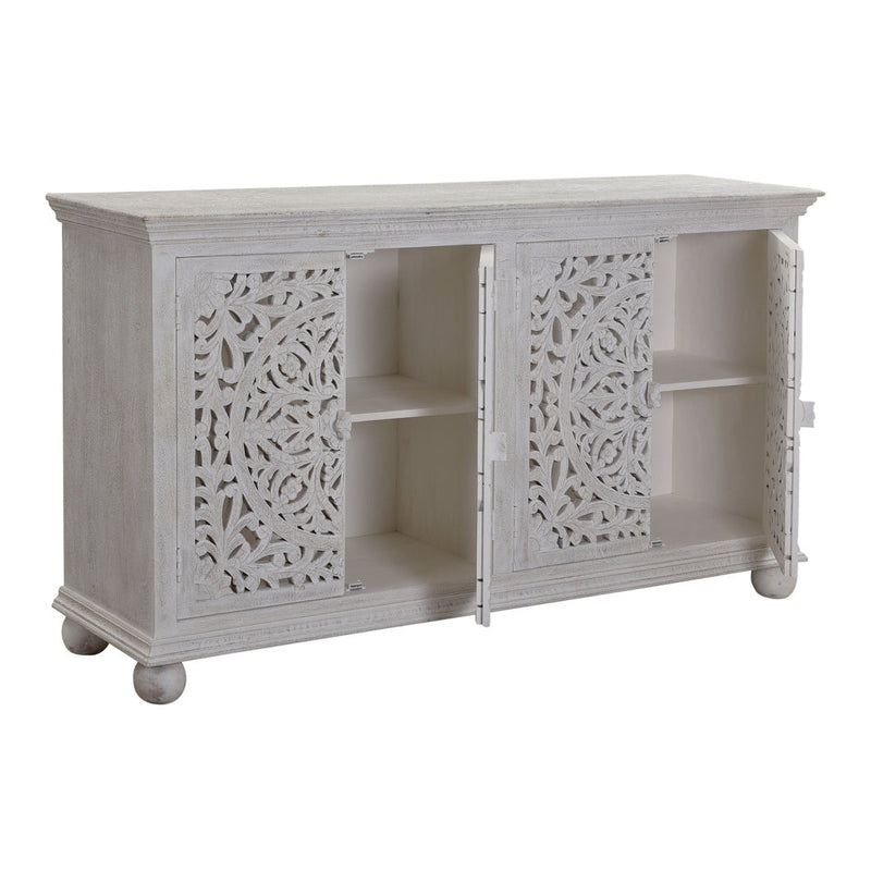 Coast2Coast Home Bree Four Door Credenza Sandblast Whitewash - 53427