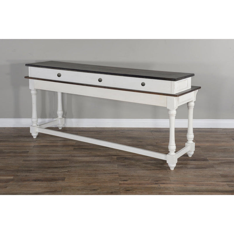 Carriage House - Console Table - White / Dark Brown - 2048EC-CT