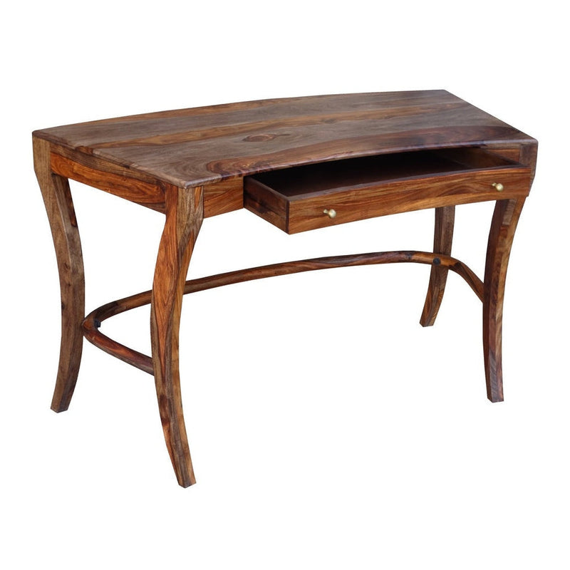 Coast2Coast Home Callum Brownstone One Drawer Writing Desk Nut Brown Finish - 53452