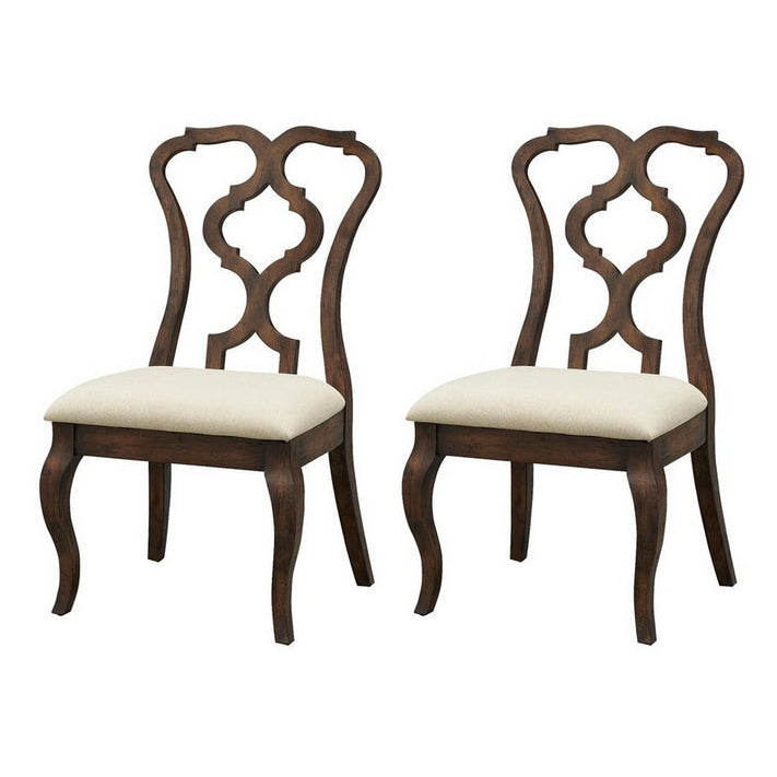 Coast2Coast Home Chateau Upholstered Dining Side Chairs Set of 2 Brown - 60223