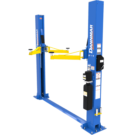 Dannmar D2-8F 8,000-lbs. Capacity Two-Post Lift / Floorplate / Includes Stackable Pads