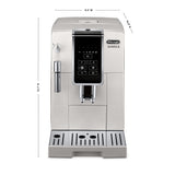 De'Longhi Dinamica Fully Automatic Coffee and Espresso Machine with Premium Manual Milk Frother in Silver ECAM35025SB