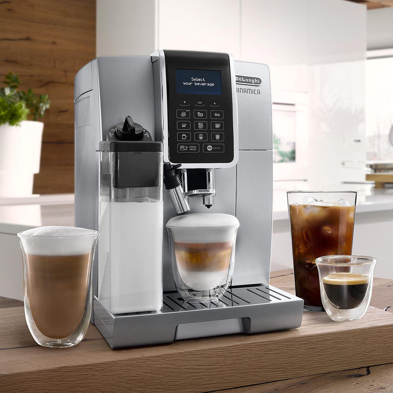 De'Longhi Dinamica with LatteCrema Super Automatic Espresso Machine in Silver ECAM35075SI