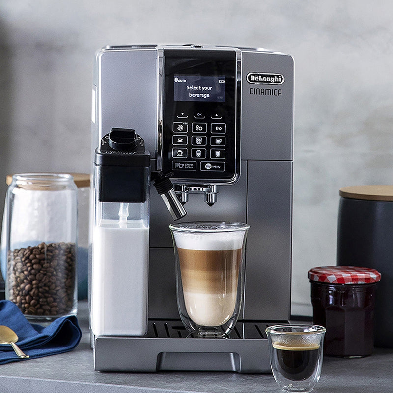 De'Longhi Dinamica with LatteCrema Super Automatic Espresso Machine in Silver ECAM35075SI