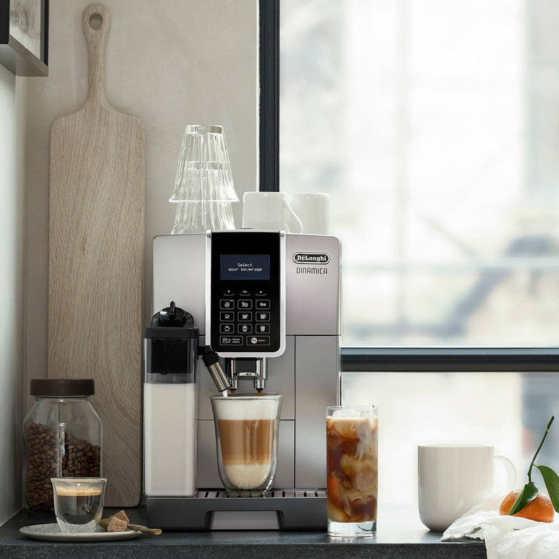 De'Longhi Dinamica with LatteCrema Super Automatic Espresso Machine in Silver ECAM35075SI