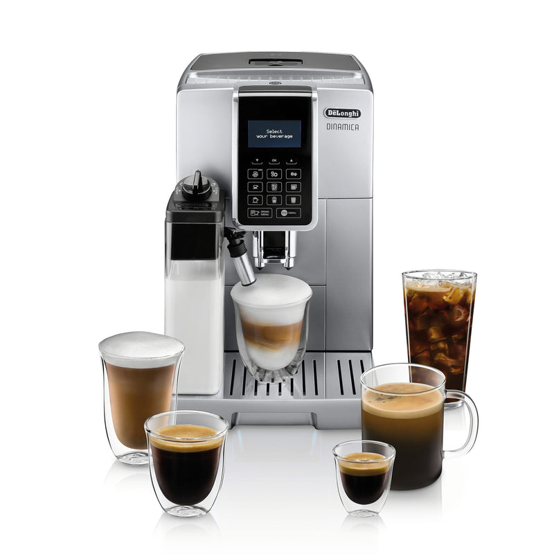 De'Longhi Dinamica with LatteCrema Super Automatic Espresso Machine in Silver ECAM35075SI