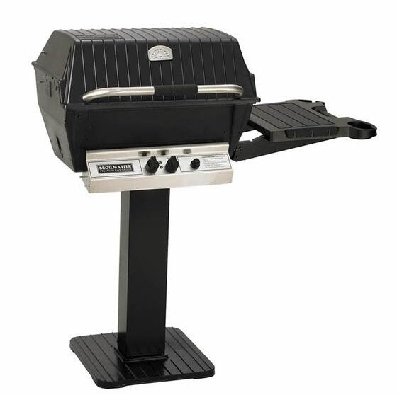 Broilmaster Deluxe Series 24-Inch Post Mount Natural Gas Grill with 2 Standard Burnersin Black - H4PK3N