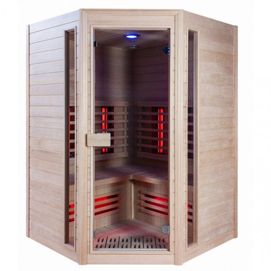 Sauna Hammam BOREAL® DIFFUSION 140C INFRARED SAUNA - 3-4 SEATER FULL SPECTRUM - 140X140 - PRE ORDER MAY 2023