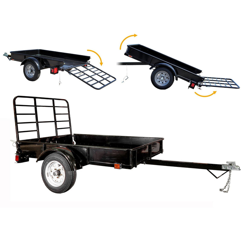 DK2 4 FT X 6FT Single Axle Utility Trailer Kit - Black