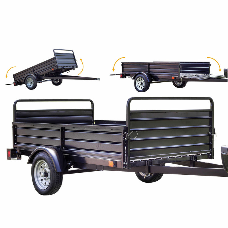 DK2 5FT X 7FT Single Axle Utility Trailer Kit, Black - MMT5X7