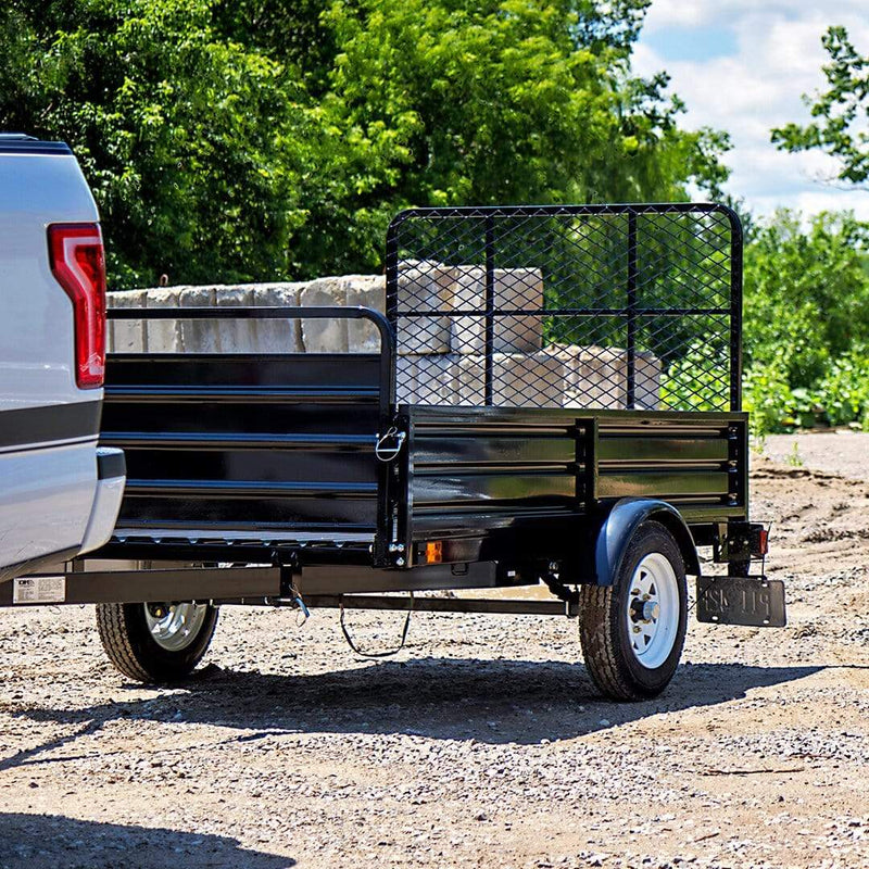 DK2 Single Axle Utility Trailer - Black 5FT X 7FT