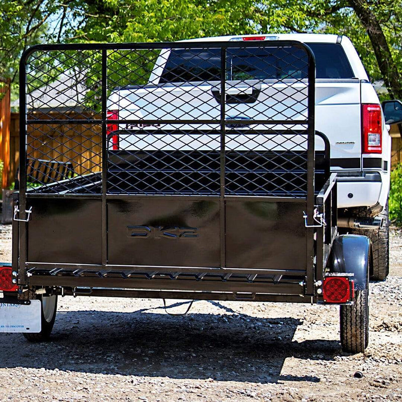 DK2 Single Axle Utility Trailer - Black 5FT X 7FT