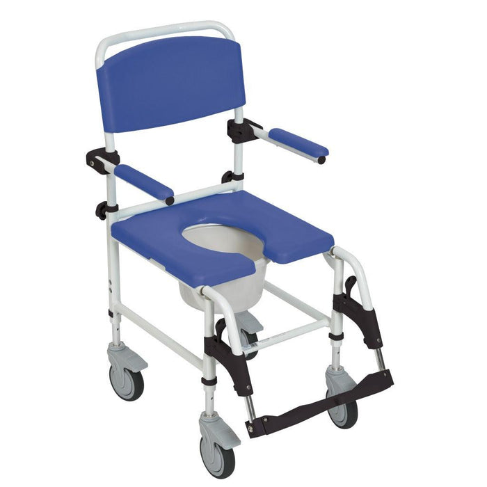 Drive Medical Aluminum Shower Commode Transport Chair - nrs185007