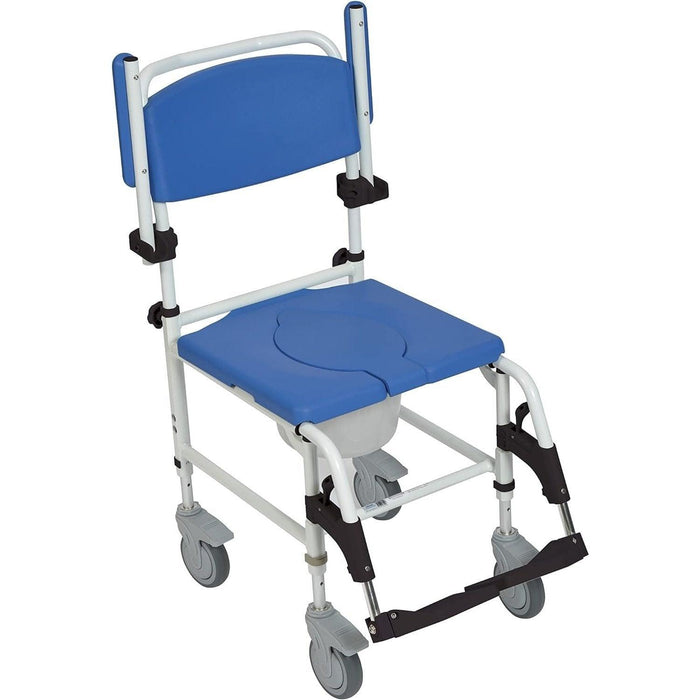 Drive Medical Aluminum Shower Commode Transport Chair - nrs185007